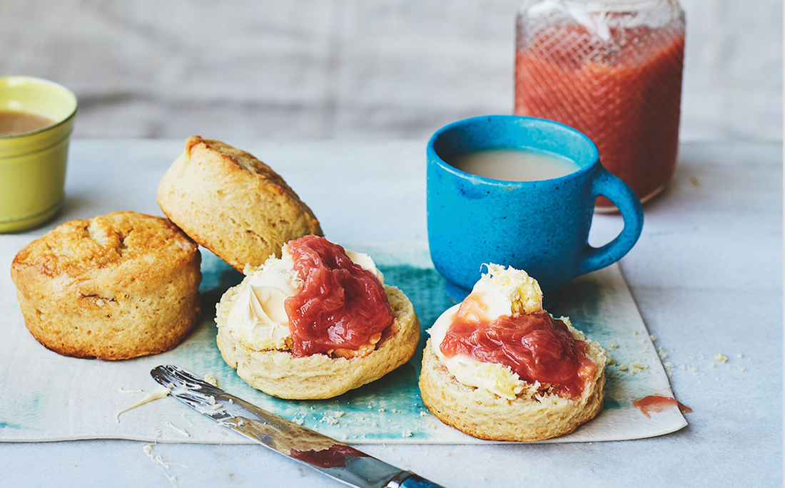 Bake Off Recipe: Honey Scones with Rhubarb Compote from Crave by Martha Collison