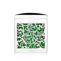 Silver Plated Lattice caddy (Emerald green insert) (no.2)