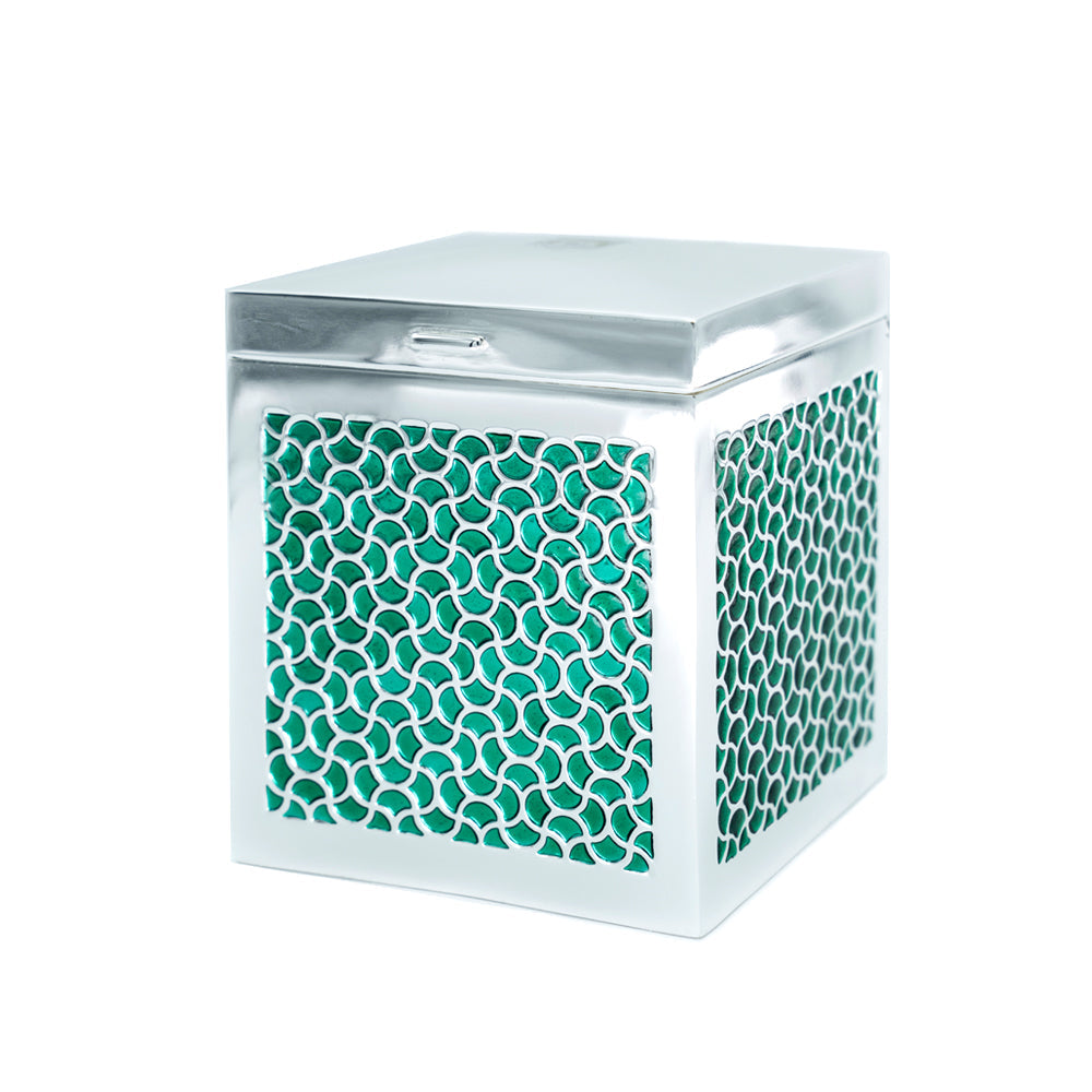 Silver-Plated Caddy Green