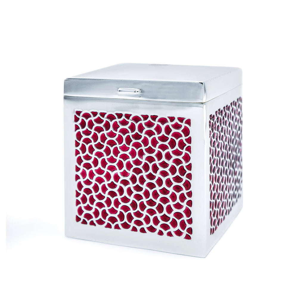 Silver-Plated Caddy Red