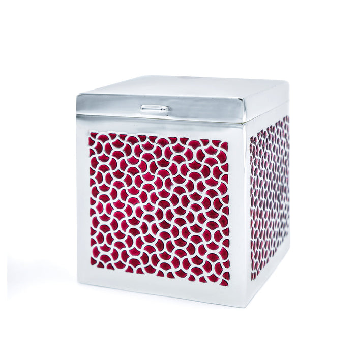 Silver-Plated Caddy Red
